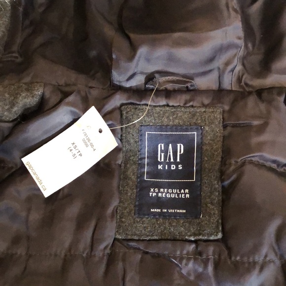 GAP Kids Toddler Wool Toggle Coat Hooded Gray Girls Size 4-5 - Picture 10 of 14